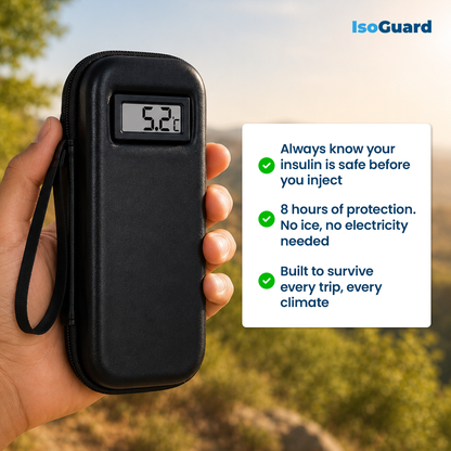 IsoGuard™ Insulin Cooling Case — Keeps Insulin Safe & Cold for 8+ Hours, Anywhere